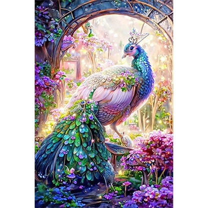 Peacock - Full Round Drill Diamond Painting 30*45CM