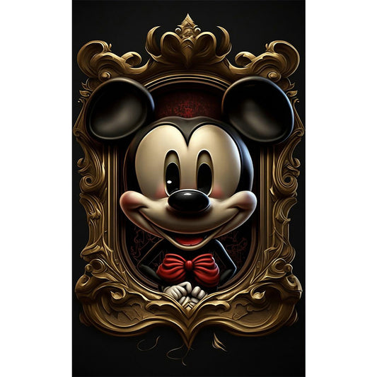 Mirror Mickey - Full Round Drill Diamond Painting 30*50CM