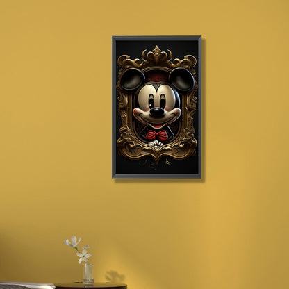 Mirror Mickey - Full Round Drill Diamond Painting 30*50CM