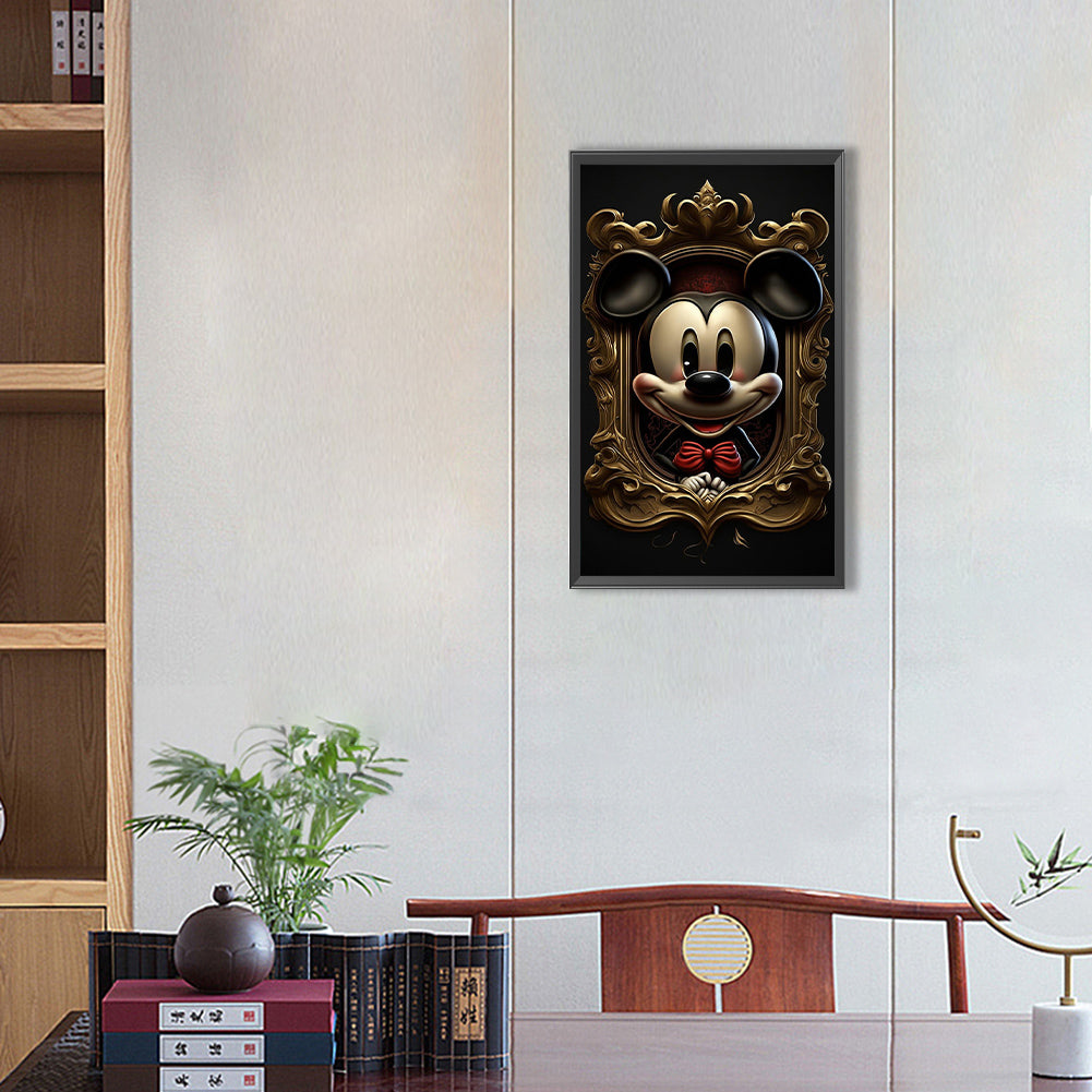 Mirror Mickey - Full Round Drill Diamond Painting 30*50CM