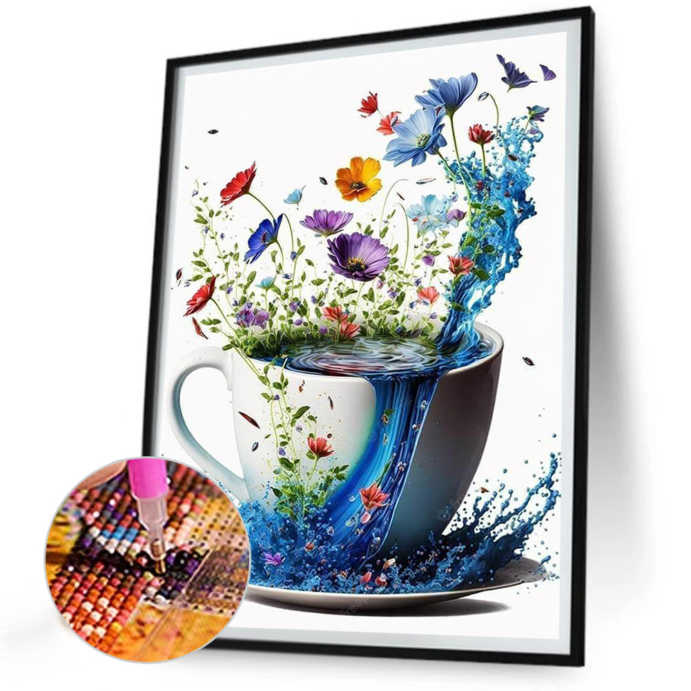 Waterfall In Cup - Full Round Drill Diamond Painting 30*40CM