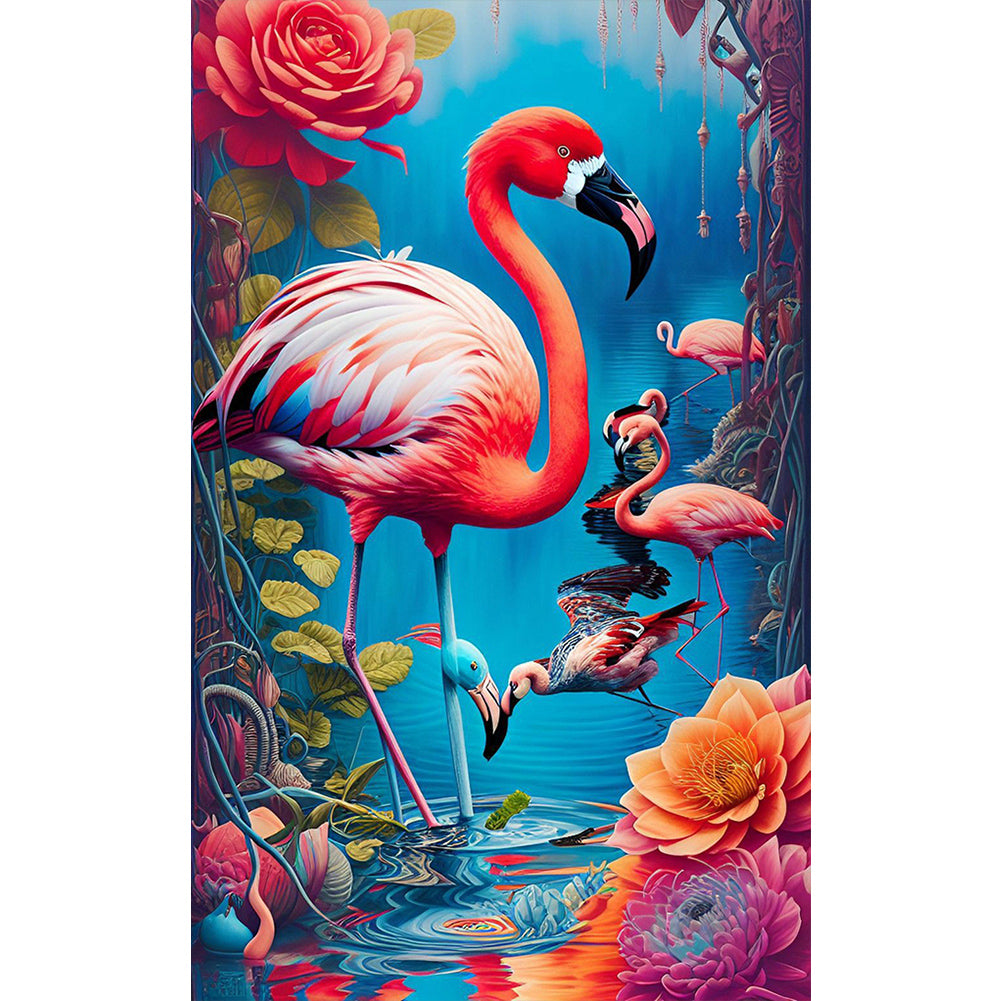 Flamingo - Full Round Drill Diamond Painting 30*50CM