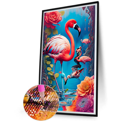 Flamingo - Full Round Drill Diamond Painting 30*50CM