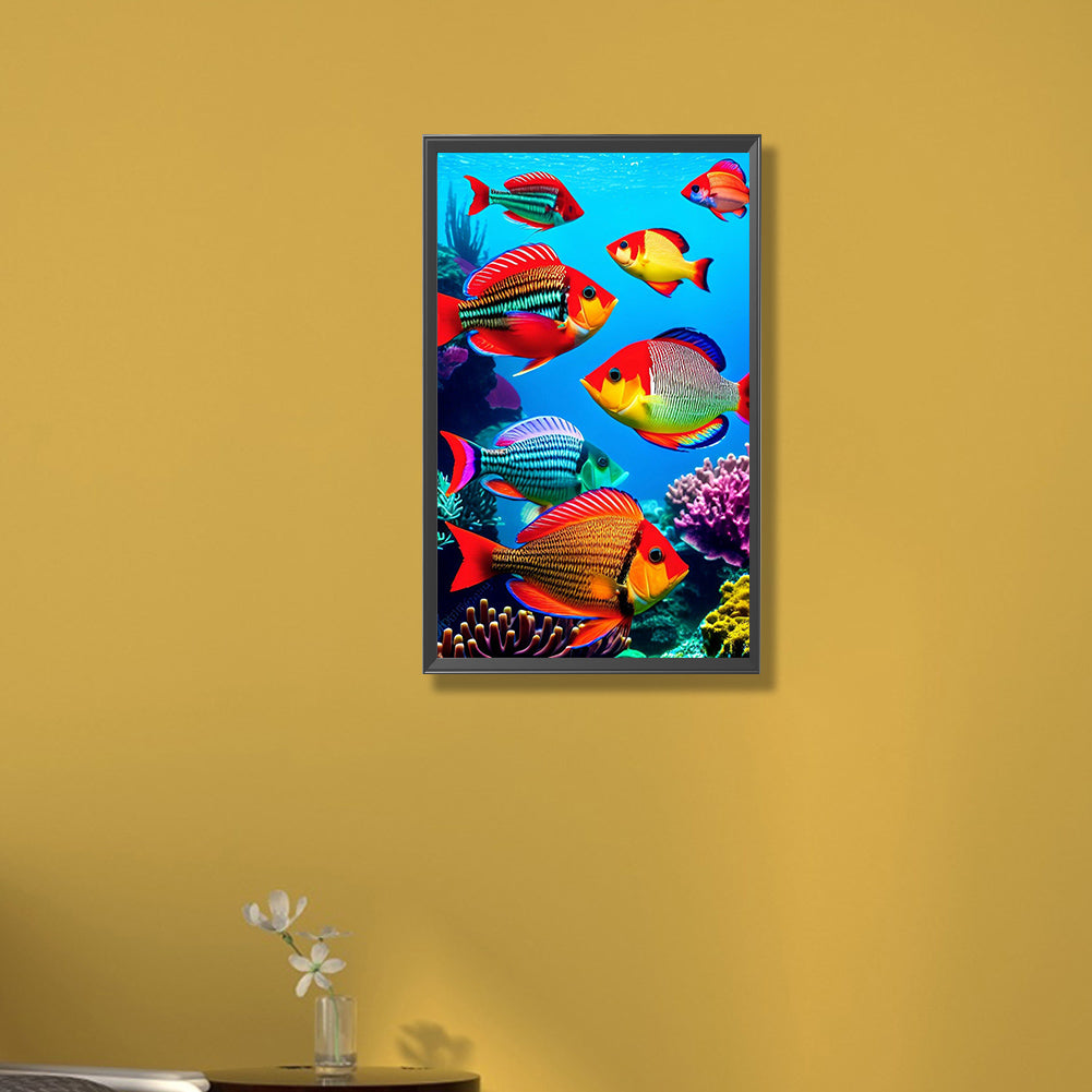 Deep Sea Fish - Full Round Drill Diamond Painting 30*50CM