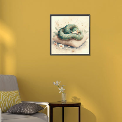 Green Snake - Full Round Drill Diamond Painting 30*30CM