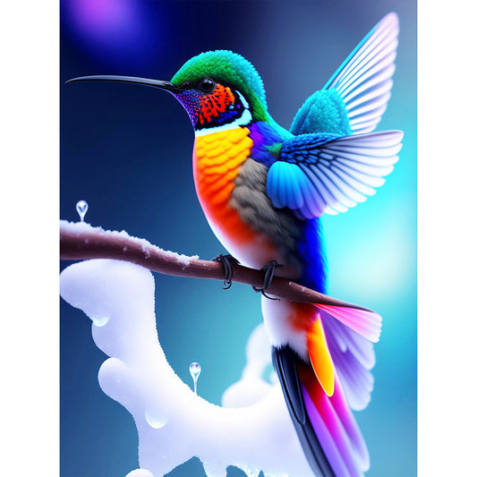 Hummingbird Taking Off - Full Round Drill Diamond Painting 30*40CM