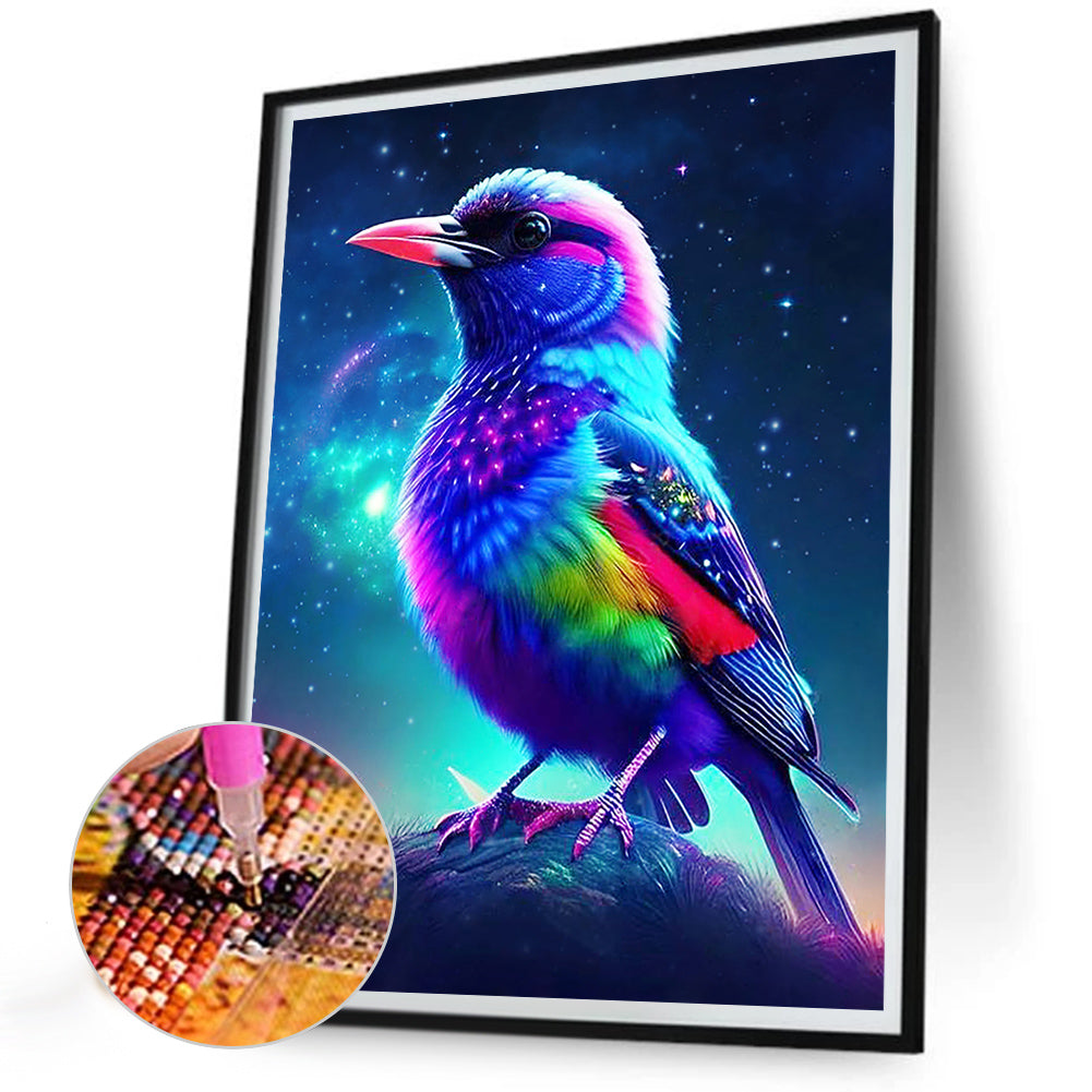 Hummingbird Looking Up At The Stars - Full Round Drill Diamond Painting 30*40CM