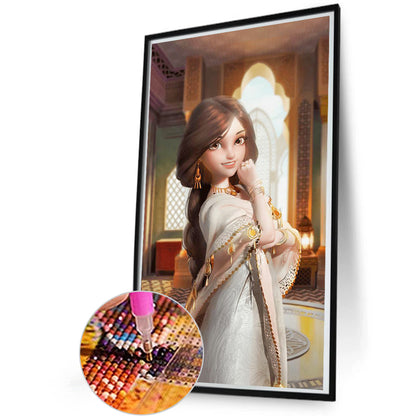 Girl - Full Round Drill Diamond Painting 30*60CM