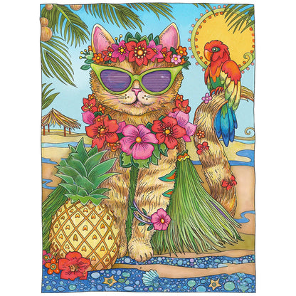 Holiday Cat - Full Round Drill Diamond Painting 30*40CM