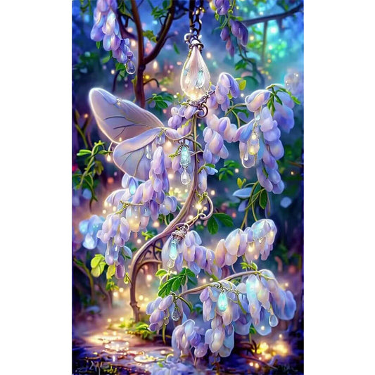 Wisteria Flower - Full Round Drill Diamond Painting 30*50CM