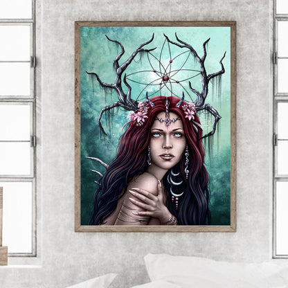 Gothic Art Batcat - Full Round Drill Diamond Painting 30*40CM