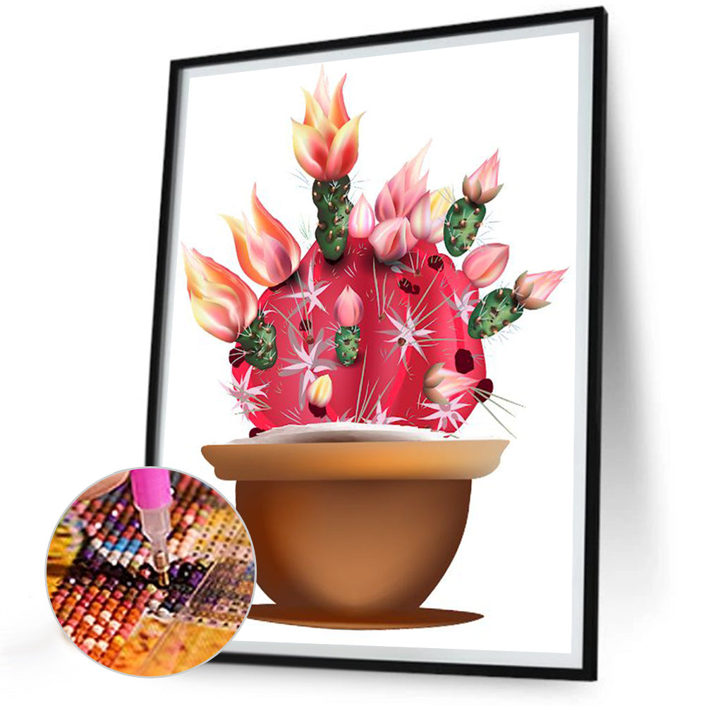 Cactus - Full Round Drill Diamond Painting 30*40CM