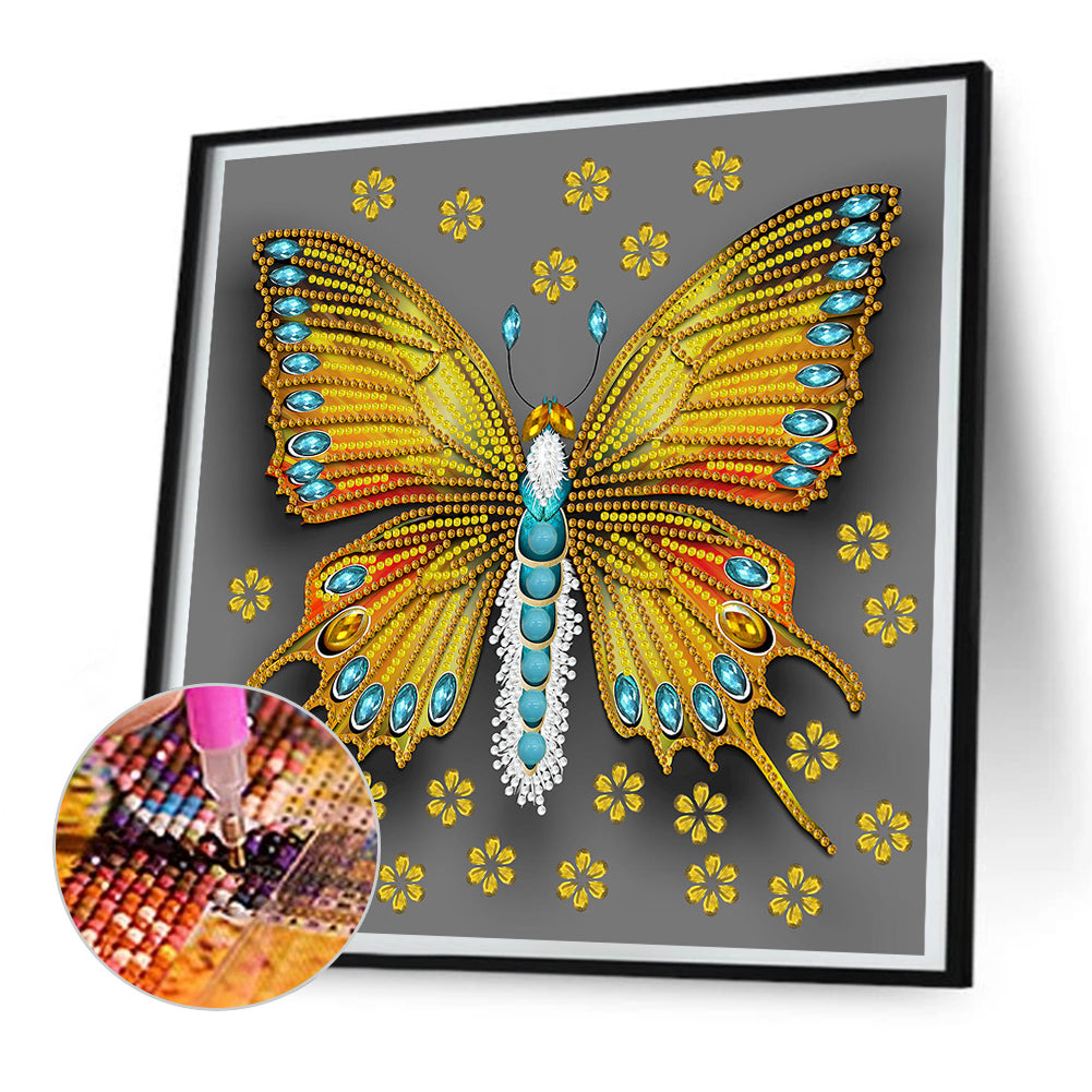 Butterfly Dragonfly - Special Shaped Drill Diamond Painting 30*30CM