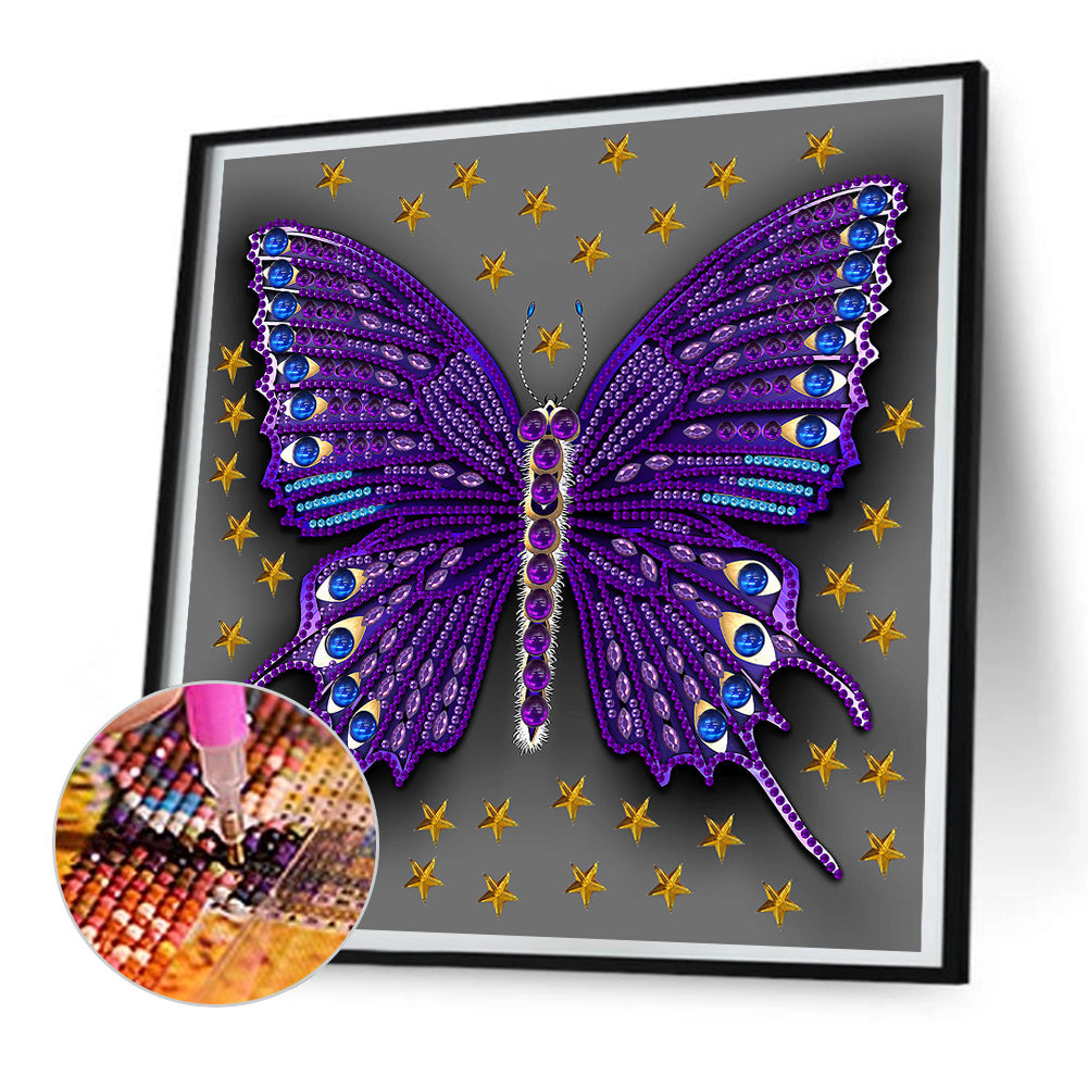 Butterfly Dragonfly - Special Shaped Drill Diamond Painting 30*30CM