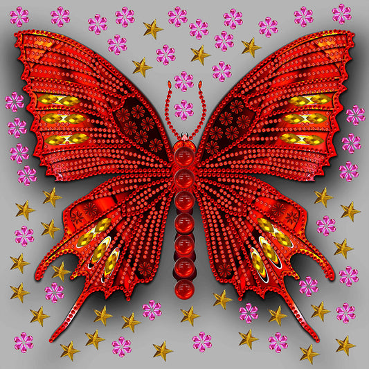 Butterfly Dragonfly - Special Shaped Drill Diamond Painting 30*30CM