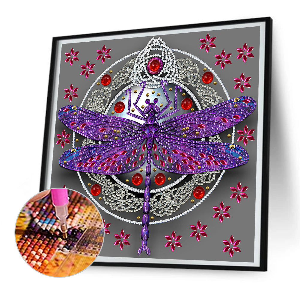 Butterfly Dragonfly - Special Shaped Drill Diamond Painting 30*30CM