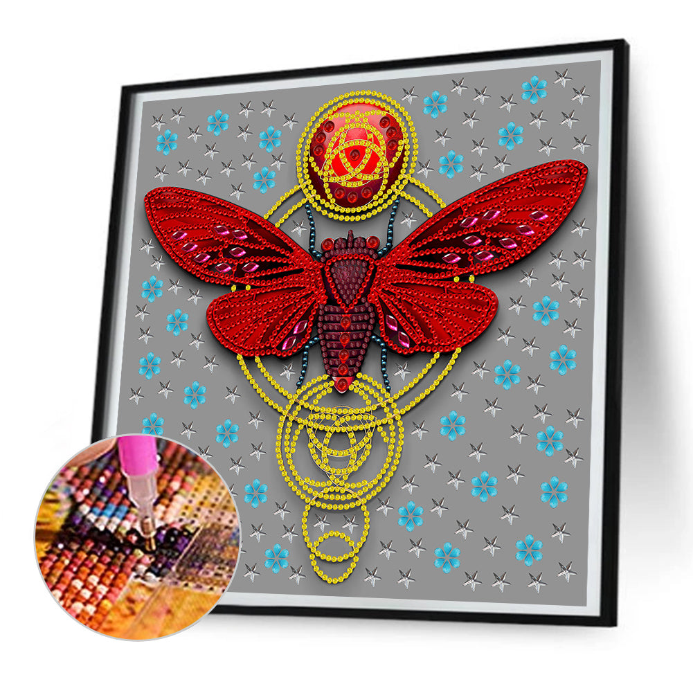 Butterfly Dragonfly - Special Shaped Drill Diamond Painting 30*30CM