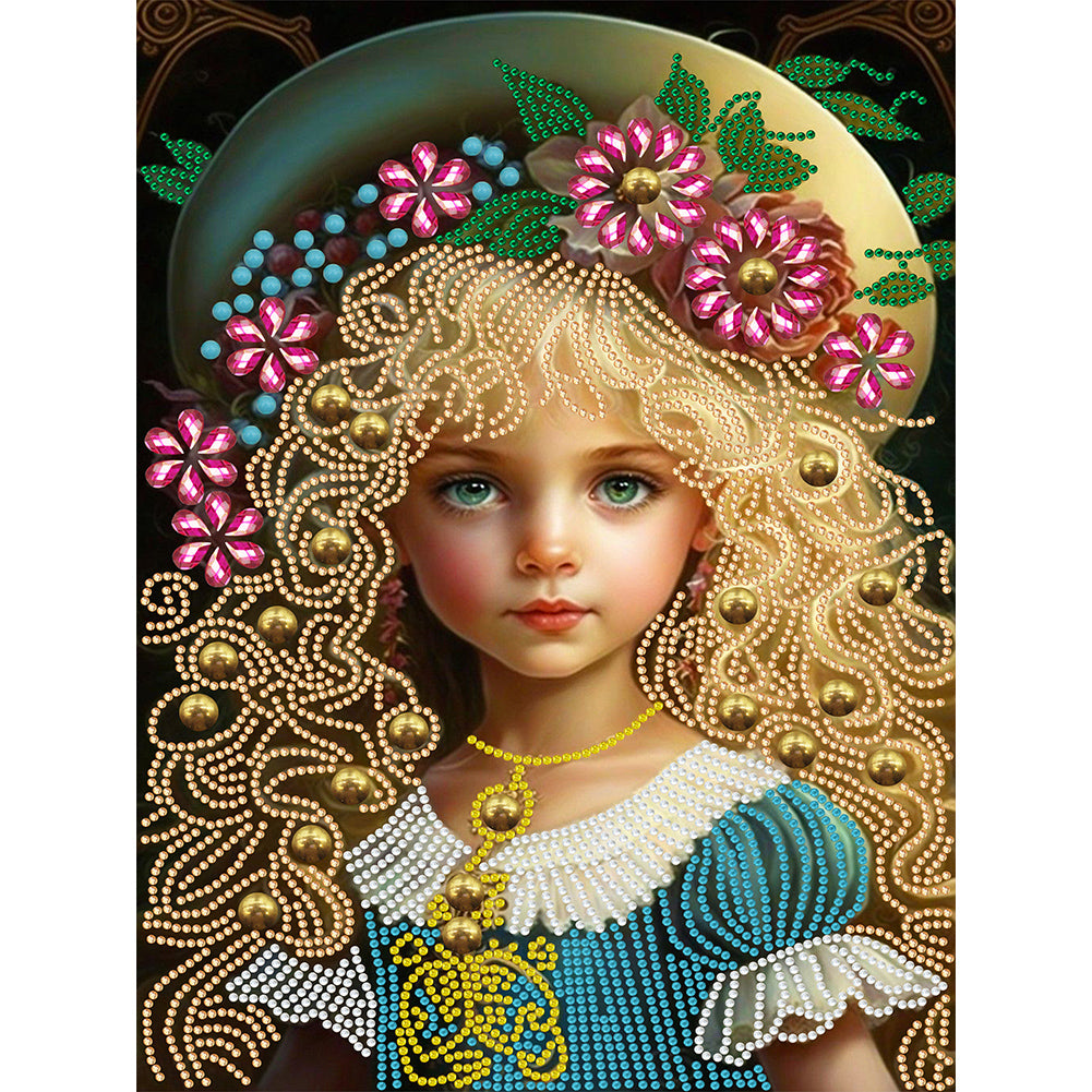 Elegant Girl - Special Shaped Drill Diamond Painting 30*40CM