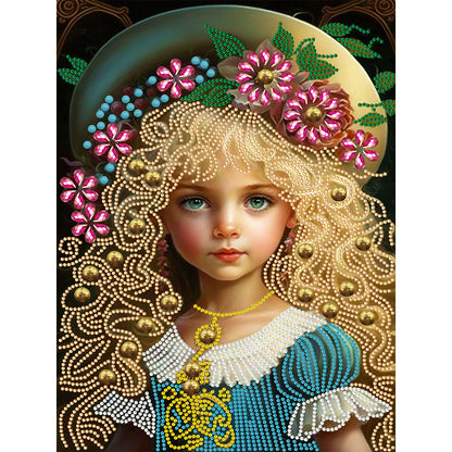 Elegant Girl - Special Shaped Drill Diamond Painting 30*40CM