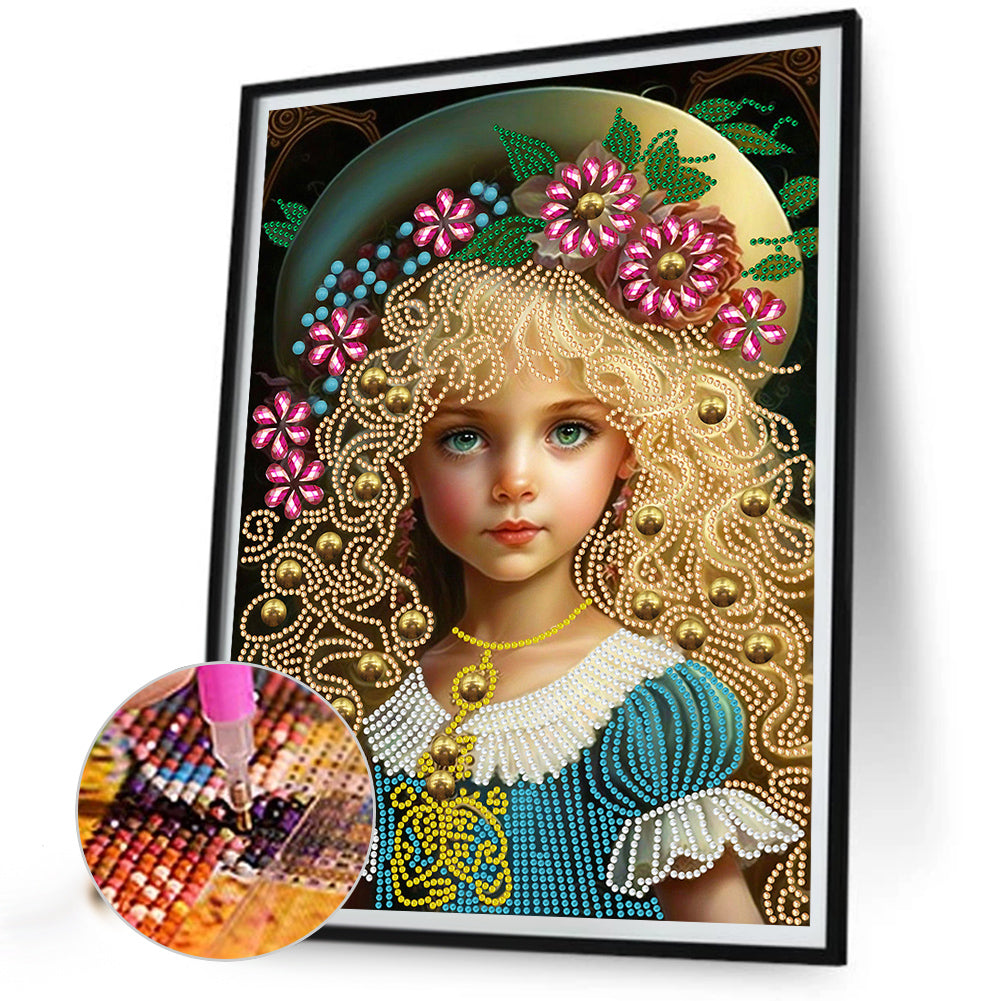 Elegant Girl - Special Shaped Drill Diamond Painting 30*40CM