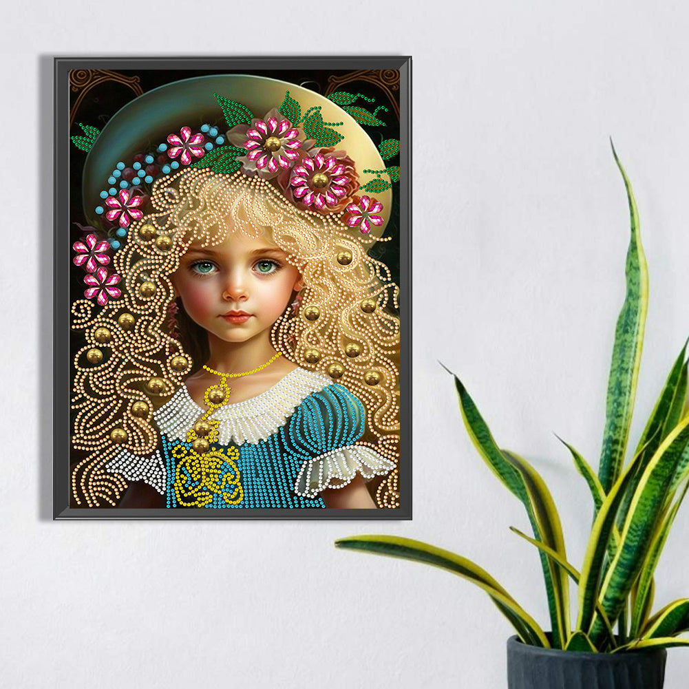 Elegant Girl - Special Shaped Drill Diamond Painting 30*40CM