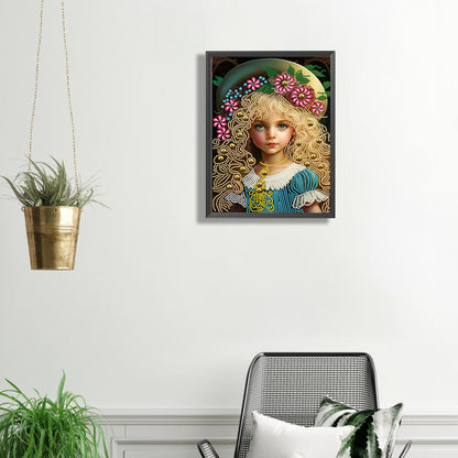 Elegant Girl - Special Shaped Drill Diamond Painting 30*40CM