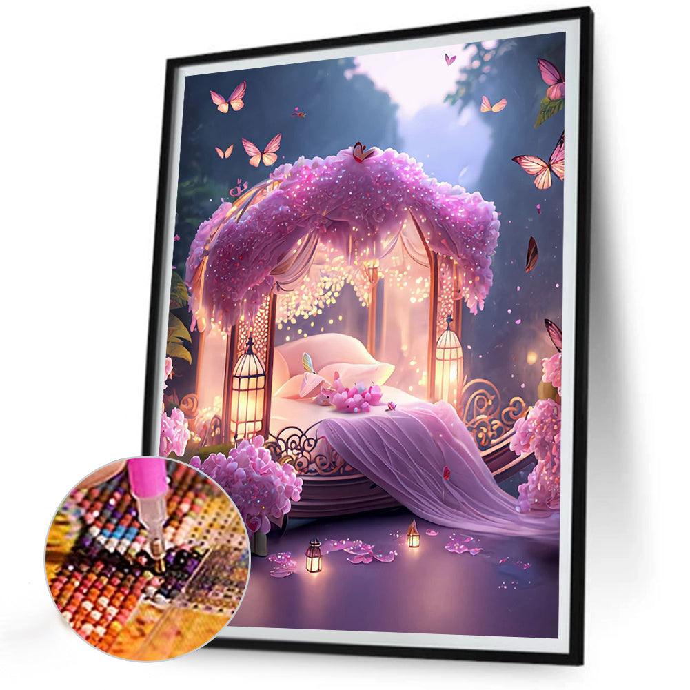 Princess Bed - Full Round Drill Diamond Painting 30*40CM