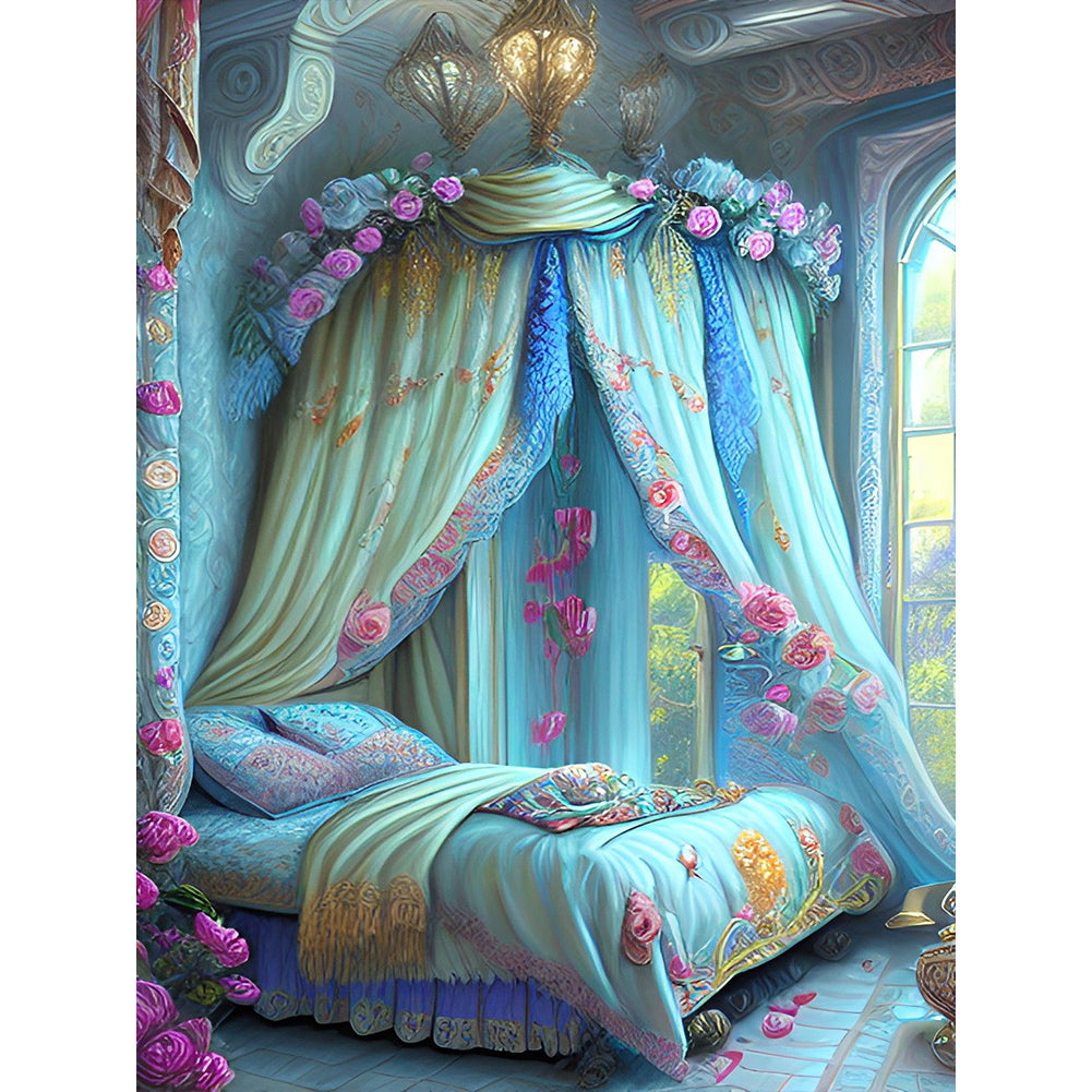 Princess Bed - Full Round Drill Diamond Painting 30*40CM