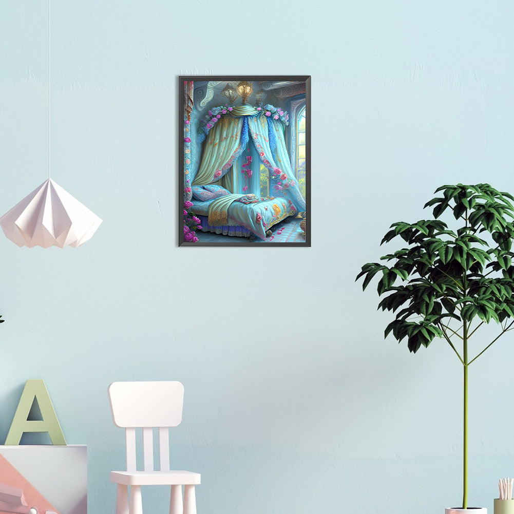 Princess Bed - Full Round Drill Diamond Painting 30*40CM