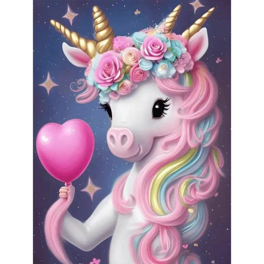 Love Unicorn - Full Round Drill Diamond Painting 30*40CM