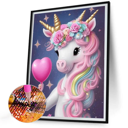 Love Unicorn - Full Round Drill Diamond Painting 30*40CM