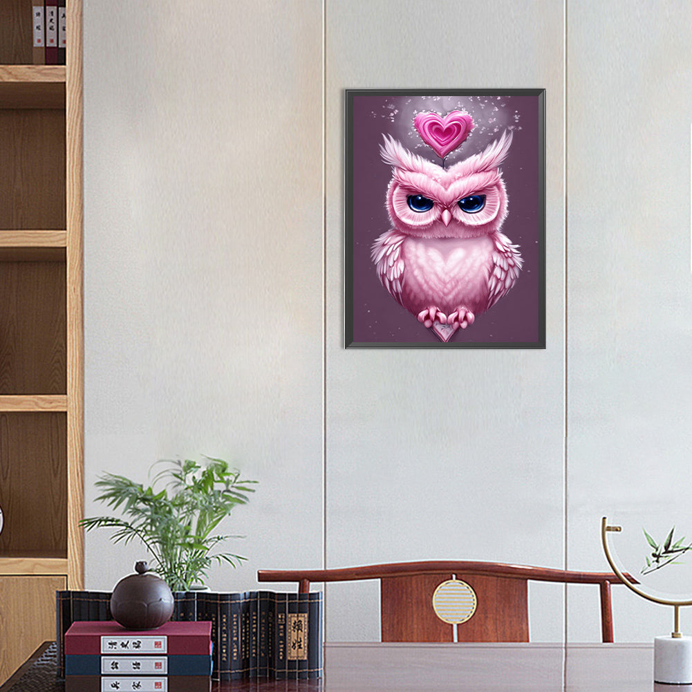 Love Owl - Full Round Drill Diamond Painting 30*40CM