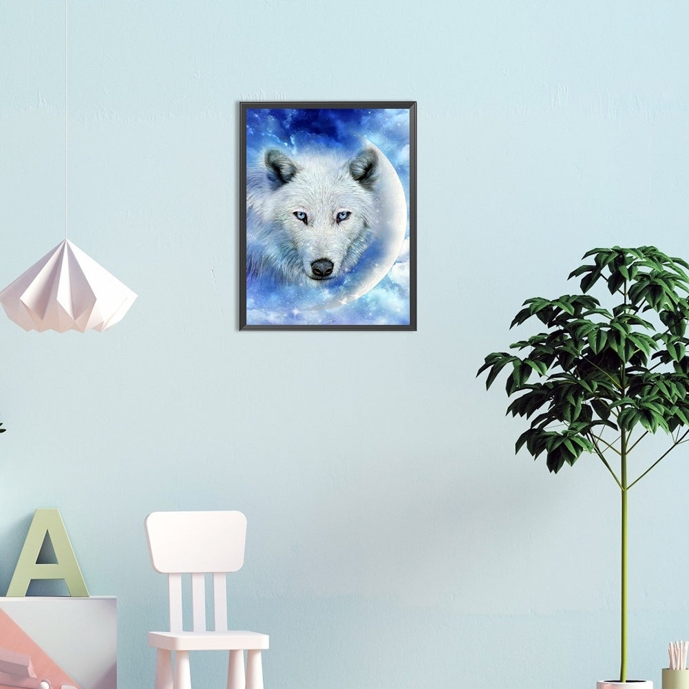 Wolf Head - Full Round Drill Diamond Painting 30*40CM
