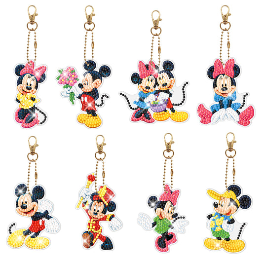 DIY Diamond Art Keychain Hanging Ornaments Cartoon Special-shaped Drill 5D Gifts