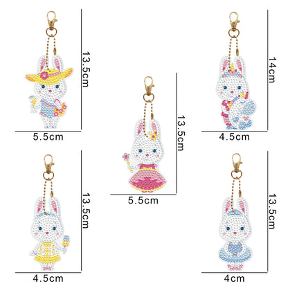 DIY Diamond Art Keychain Hanging Ornaments Cartoon Special-shaped Drill 5D Gifts