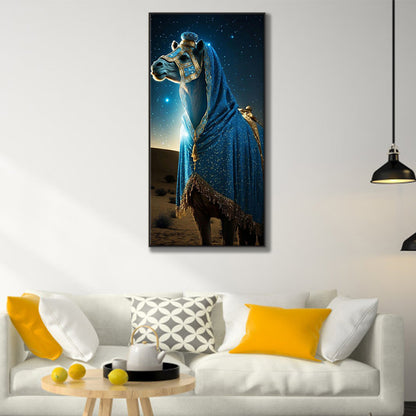 Camels Under The Starry Night - Full Round Drill Diamond Painting 40*80CM