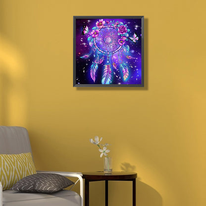 Dark Purple Dreamcatcher - Full Square Drill Diamond Painting 30*30CM