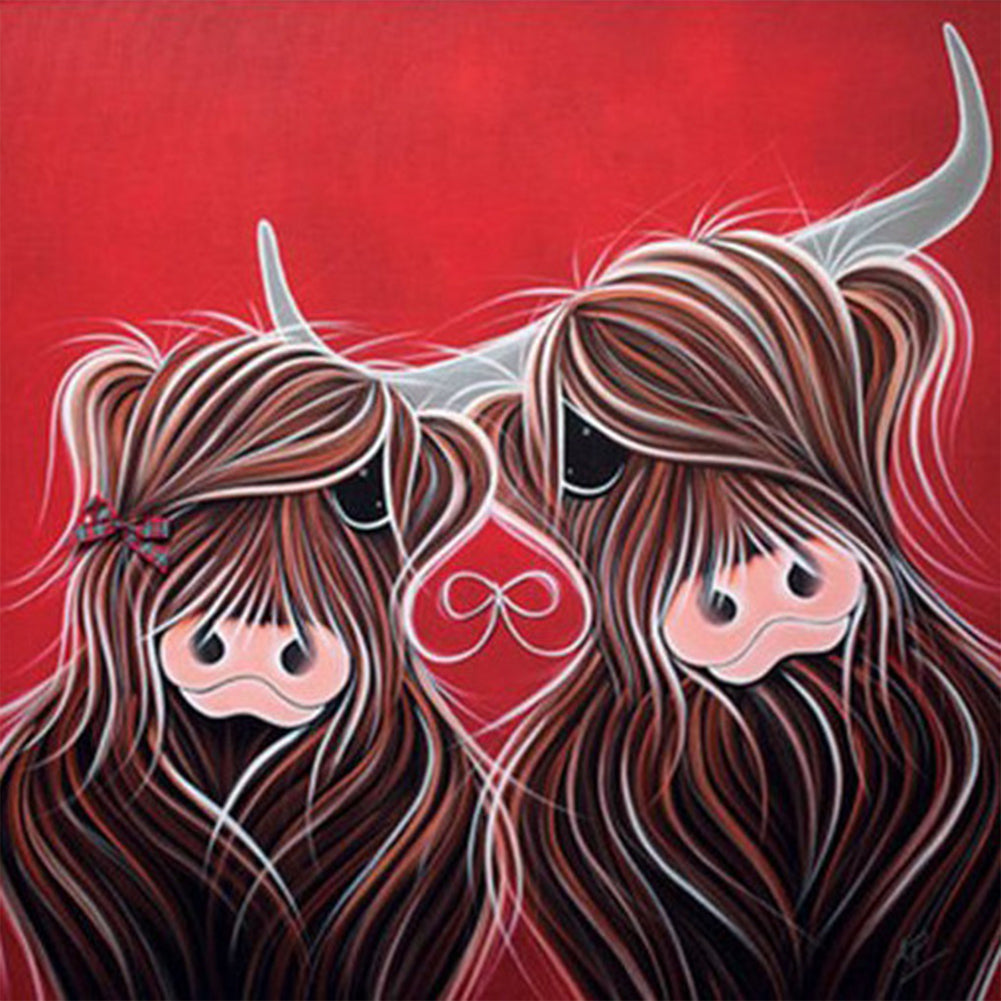 Highland Yak - Full Square Drill Diamond Painting 35*35CM