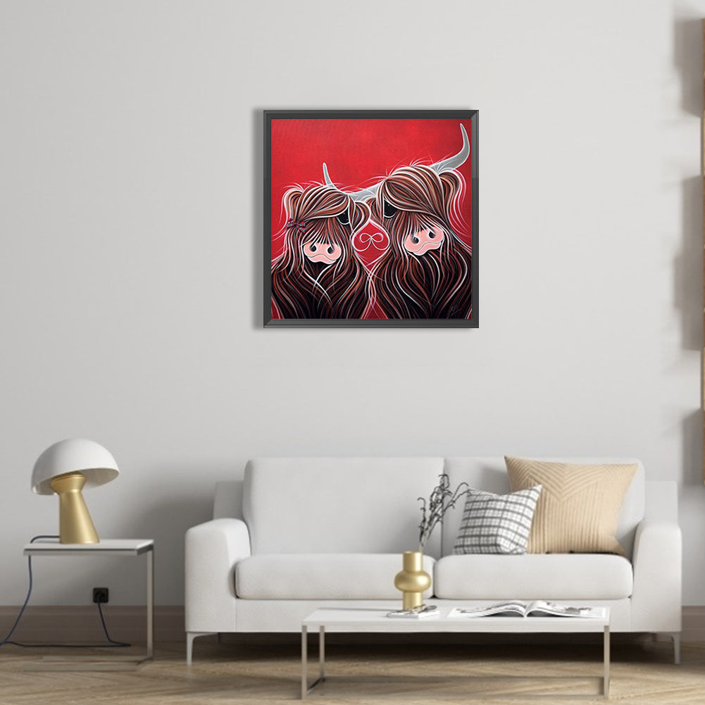 Highland Yak - Full Square Drill Diamond Painting 35*35CM