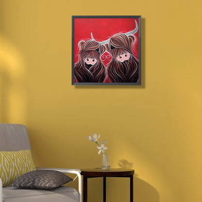 Highland Yak - Full Square Drill Diamond Painting 35*35CM