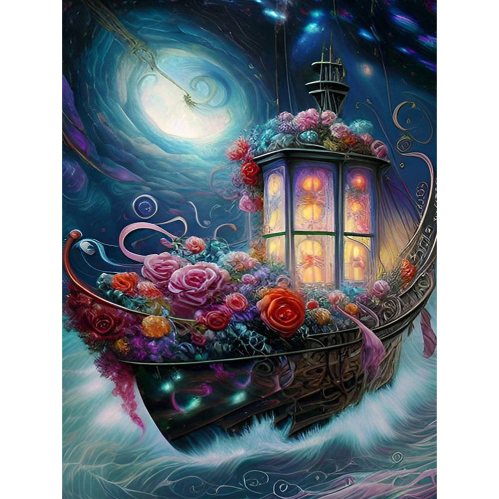 Fantasy Night Scene - Full Round Drill Diamond Painting 30*40CM
