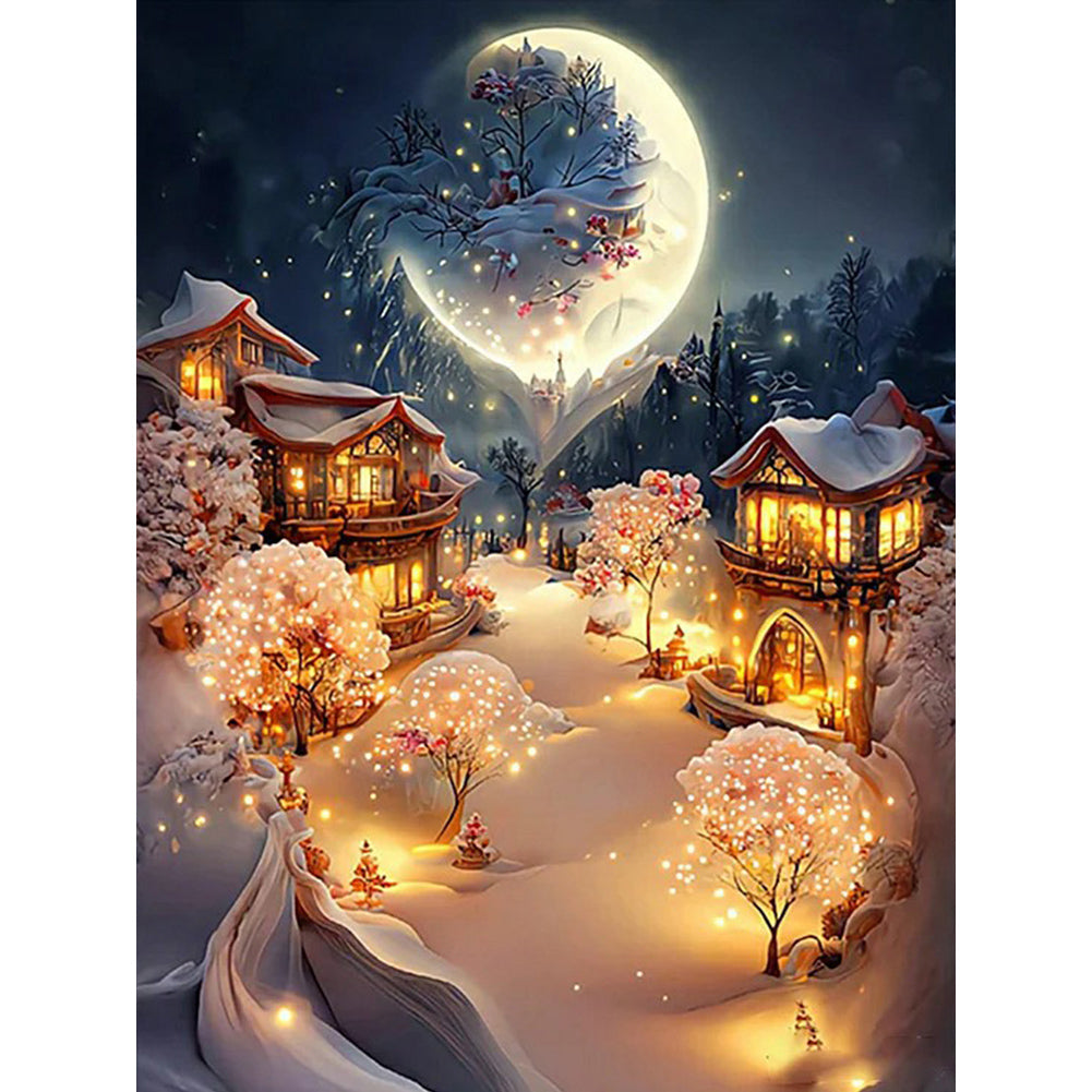 Fantasy Night Scene - Full Round Drill Diamond Painting 30*40CM