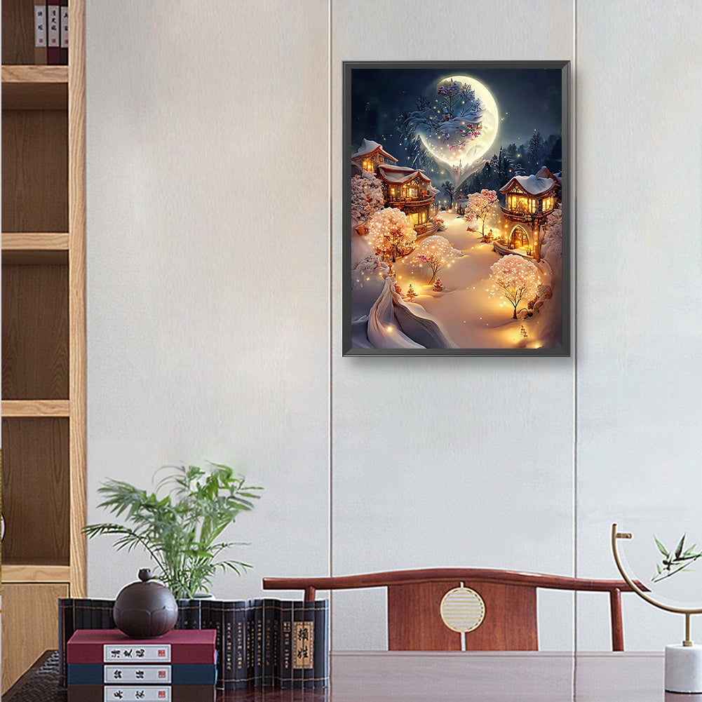 Fantasy Night Scene - Full Round Drill Diamond Painting 30*40CM
