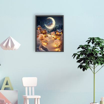 Fantasy Night Scene - Full Round Drill Diamond Painting 30*40CM