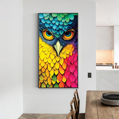 Rainbow Owl - Full Square Drill Diamond Painting 40*70CM