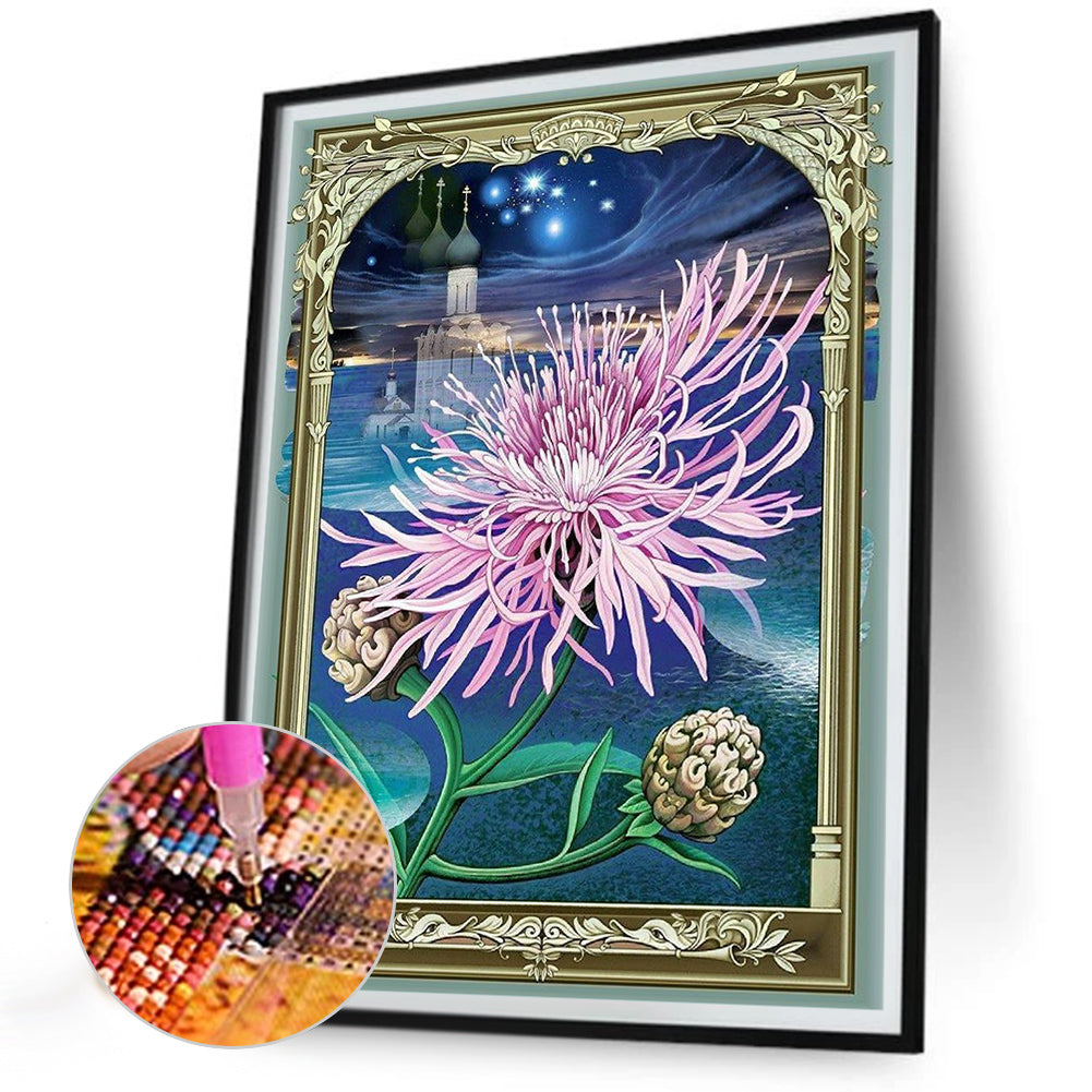 Flowers In Metal Frame - Full Round Drill Diamond Painting 30*40CM