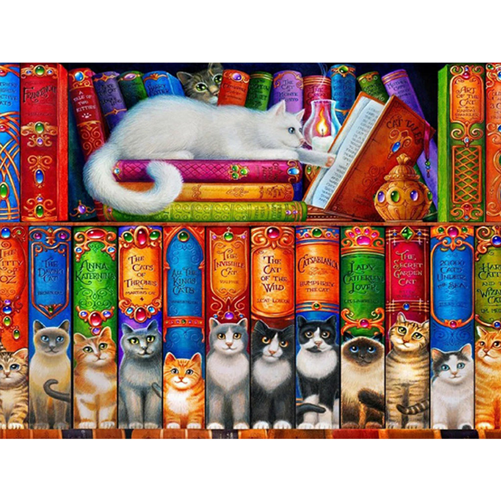 About Cats In This World - Full Round Drill Diamond Painting 40*30CM