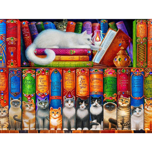 About Cats In This World - Full Round Drill Diamond Painting 40*30CM