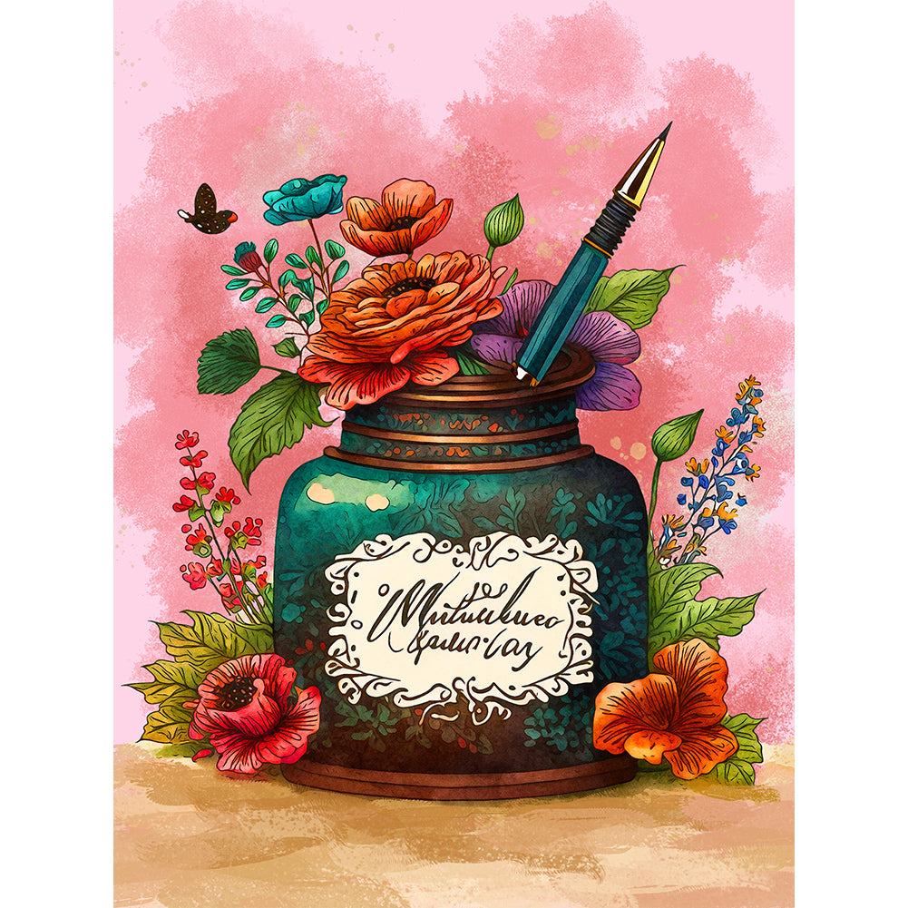 Writer Clip Art - Full Round Drill Diamond Painting 30*40CM