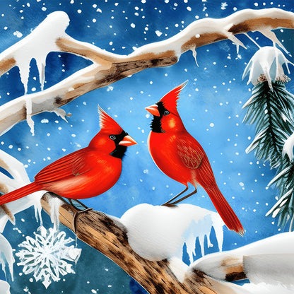 Cardinal - Full Round Drill Diamond Painting 30*30CM